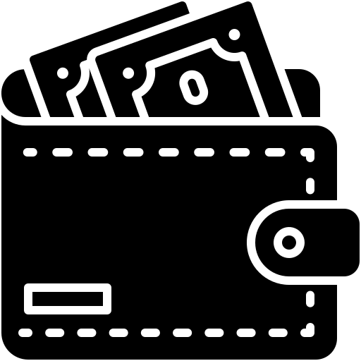 pénztárca ikon